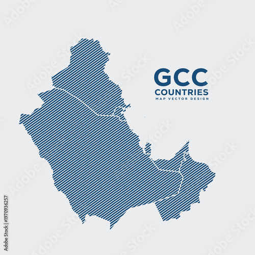 GCC Countries Map Vector