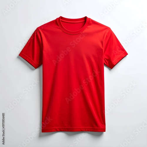 Bold Red T Shirt Mockup Minimal Apparel Branding Template