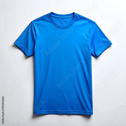 Cool Blue T Shirt Mockup Clean Apparel Template Front View