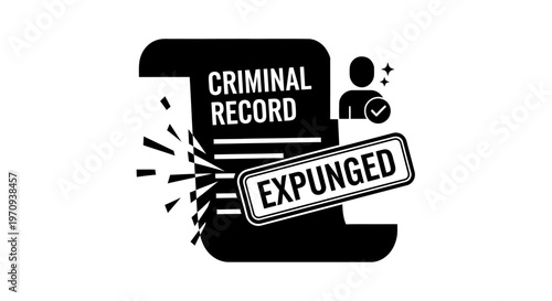 Criminal Record Expunged Concept - Legal Clearance Illustration