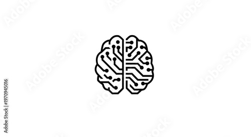 A stylized illustration of a brain.