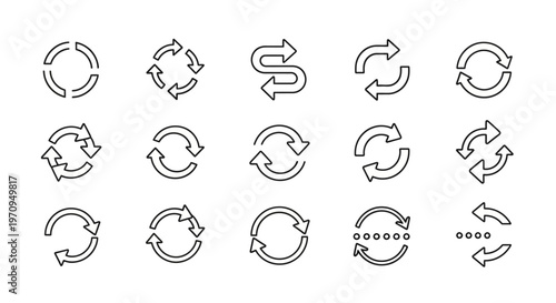 Refresh and Reload Arrow Icons Set