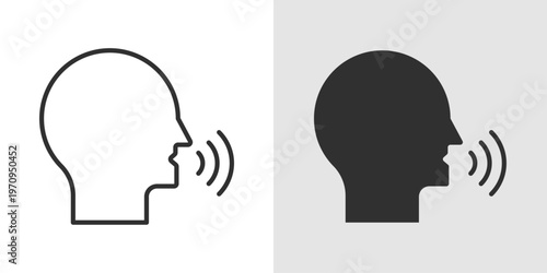 Voice Therapy Icon representing speech improvement, vocal training, rehabilitation, and therapeutic practices for enhancing voice quality, communication, and speech disorders.