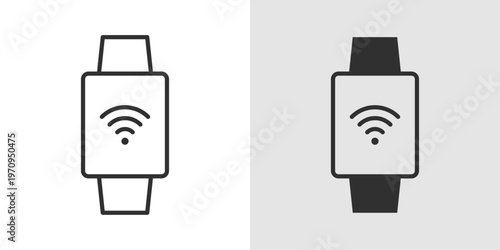 Wearable Device Icon representing smart technology such as fitness trackers, smartwatches, and health monitoring devices used for tracking activity, heart rate, sleep, and overall wellness.