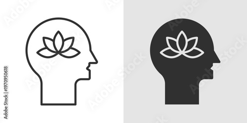 Stress Relief Icon representing relaxation, mental wellness, calmness, anxiety reduction, mindfulness practices, and a peaceful lifestyle for emotional balance and overall well being.