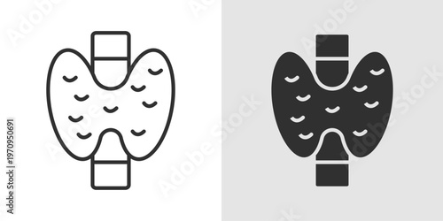 Thyroid Icon representing endocrine health, hormone regulation, metabolism control, and medical care related to thyroid gland function.