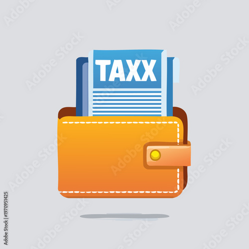 Wallet with Tax Document.