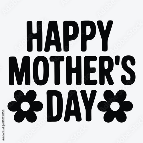 Happy mothers day greeting with flowers