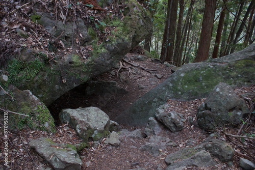 熊野古道中辺路の風景　発心門王子跡ー滝尻王子跡