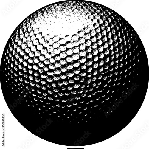 Golf Ball's Iconic Texture: A close-up view unveils the intricate dimpled pattern of a golf ball, an iconic design symbolizing precision and skill in the sport.