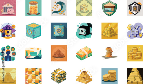 Gold bars, pyramids, wealth accumulation, financial success, luxury, investment concept.