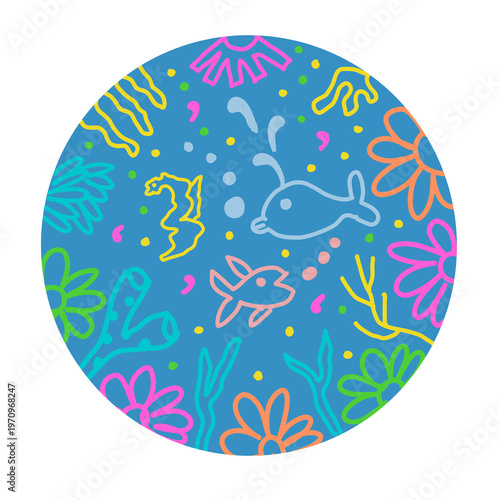 Foto Marine biota under water