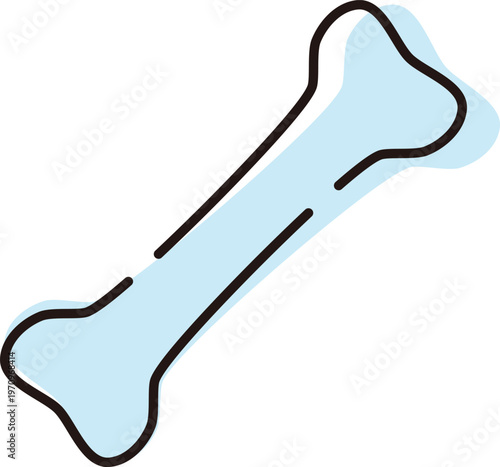 Bone shape design used for human or dog toys or pet treats for animals during playtime and training activities in various settings