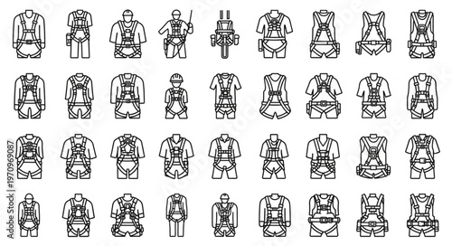 Collection of Hand-Drawn Icons Representing Various Professions and Roles.