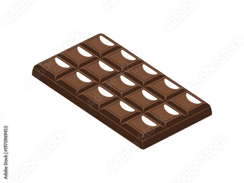 A delicious chocolate bar with a smooth brown surface