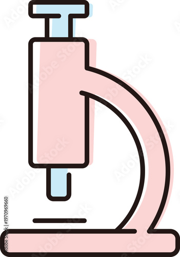 Microscope sitting on a lab bench while a researcher prepares to examine a sample in a science lab