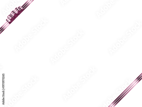 リボン波、縞、斜F、3ピンク