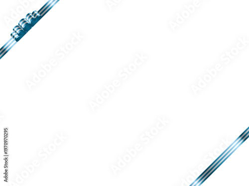 リボン波、縞、斜F、5水色