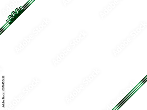 リボン波、縞、斜F、17緑