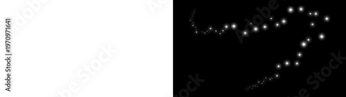 Sparkling Stars Light Effect on Transparent and Black Backgrounds