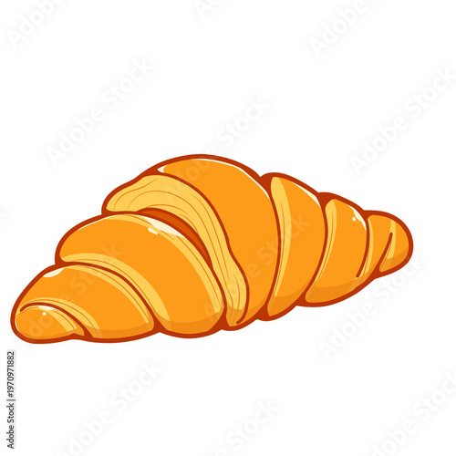 Buttery Croissant Pastry Illustration