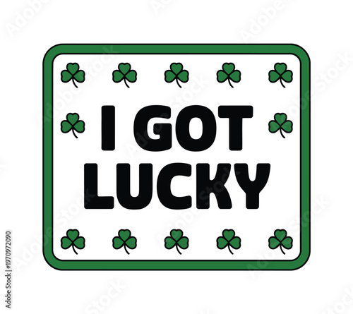 A colorful graphic with a message about good fortune and luck