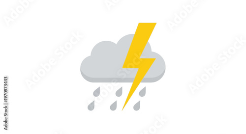 Lightning Bolt from Stormy Weather Cloud.