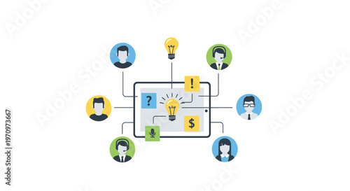 Network Connection Digital Communication.