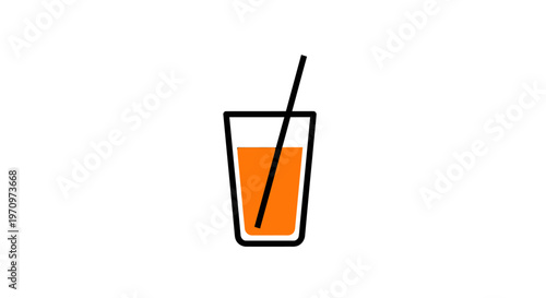 Orange drink in a glass.