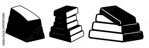 Gold bar stack set with solid black icon design featuring investment, finance, wealth with currency and success