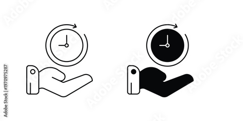 Availability set icon with white background vector stock illustration