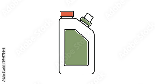 Oil Can Container For Engine Lubricant.