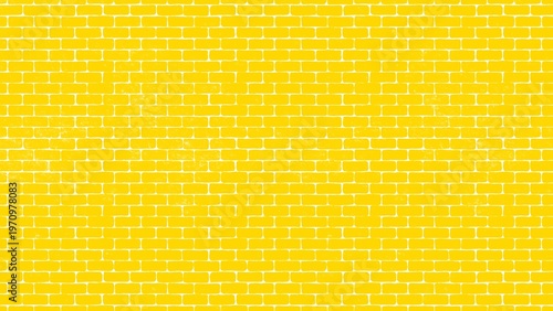 Obraz na plátne Bright yellow brick wall texture background suggesting the path to emerald city