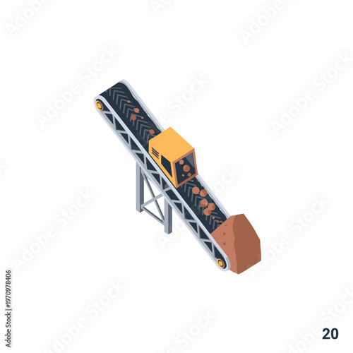 Industrial Conveyor Belt System for Material Transport.