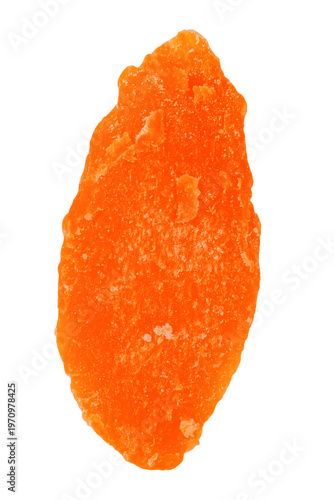 Dried orange fruit slice isolated on white