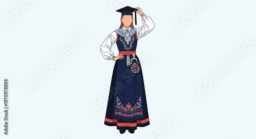 Graduation in Traditional Norwegian Bunad