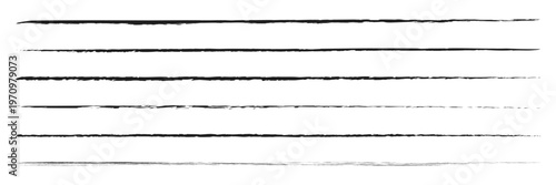 Strikethrough lines collection. Set of hand drawn freehand emphasis elements, underline, marker or ball pen line, crossed scribble stripe. Vector illustration. EPS 10 .