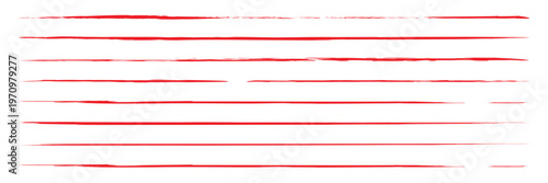 Strikethrough lines collection. Set of hand drawn freehand emphasis elements, underline, marker or ball pen line, crossed scribble stripe. Vector illustration. EPS 10 .