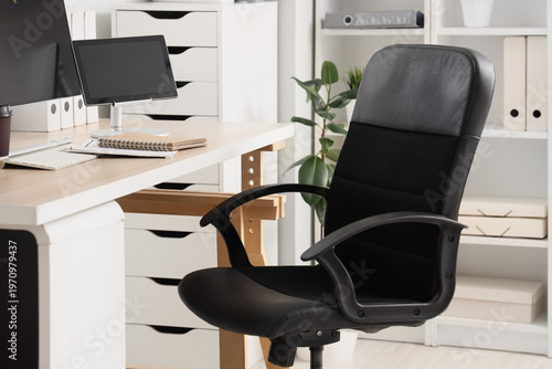 Comfortable black chair nea...