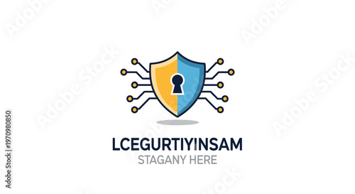 Shield with lock and circuit.