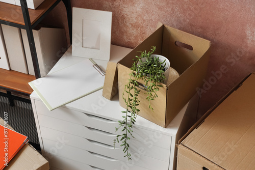 Chest of drawers with cardb...
