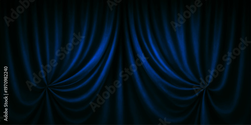 Abstract an elegant theater stage curtains create a sense of anticipation and drama, inviting the viewer into a world of performance and artistry.