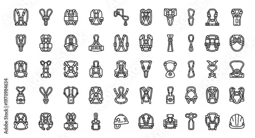 Collection of Protective Gear Icons.