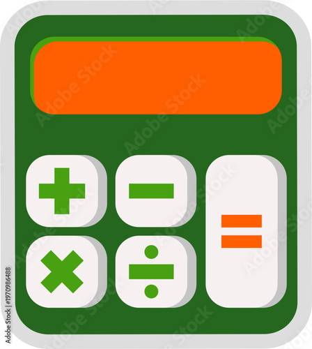 A simple, user-friendly calculator icon representing basic arithmetic operations for everyday use
