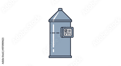 Electricity meter on a pole.