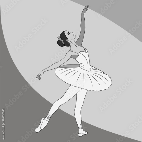 vector illustration of ballet dancer