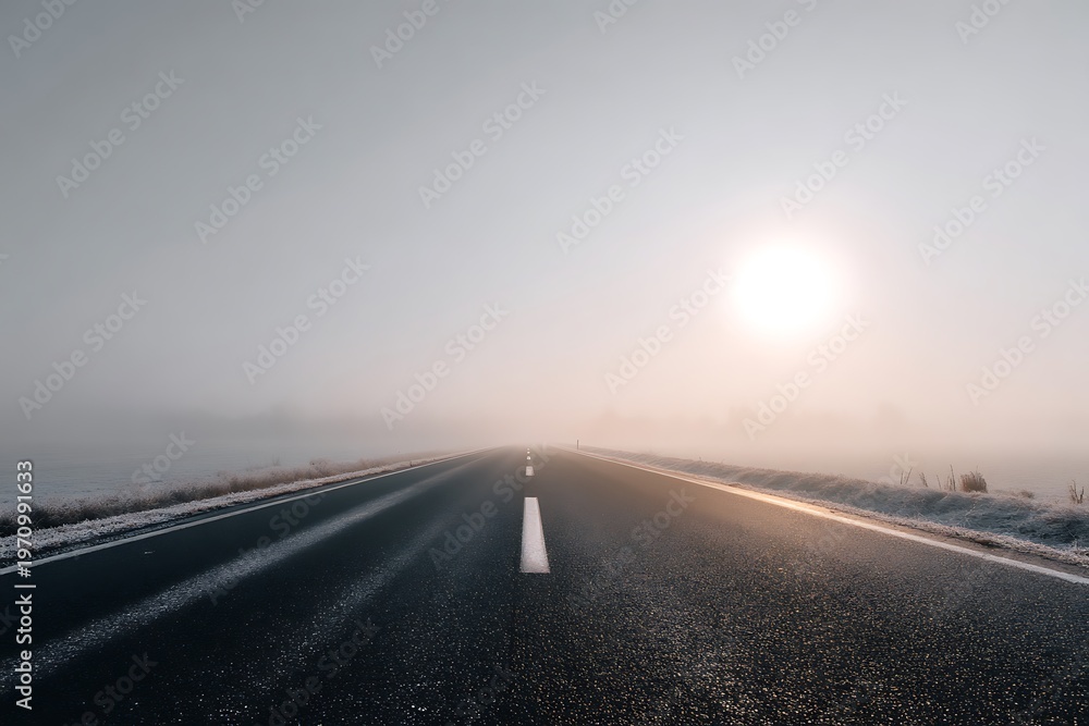 Fototapeta premium road in fog