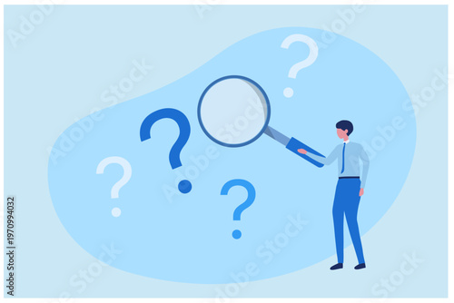 FAQ Frequently Asked Questions, solving problem vector illustration. 