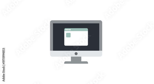Computer monitor with white screen.
