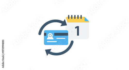 Credit card and calendar icon.